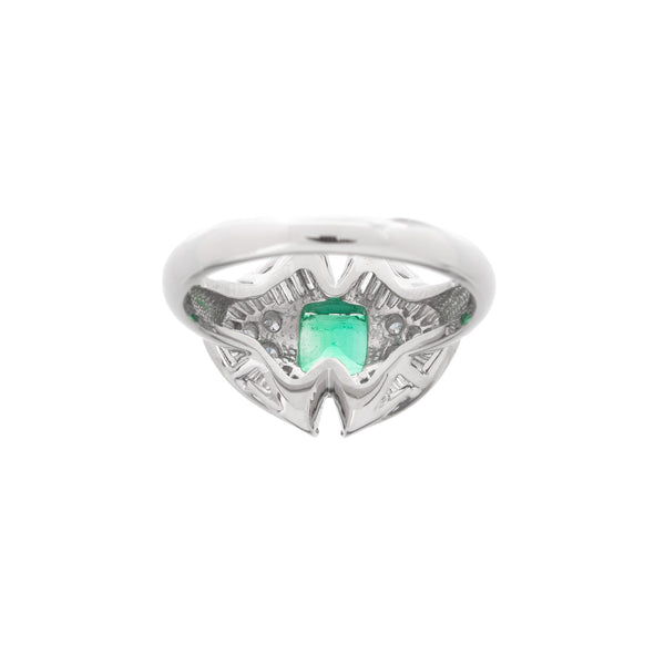 Pt900 Emerald R
