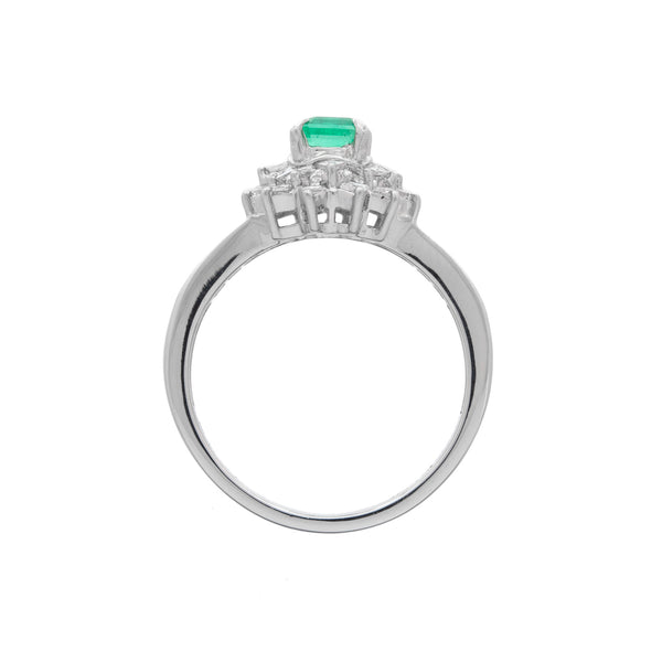 Pt900 Emerald R