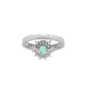 Pt900 Emerald R