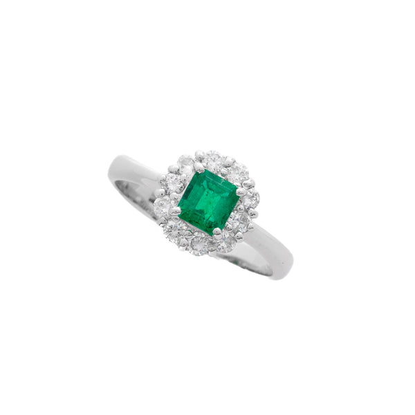 Pt900 Emerald R