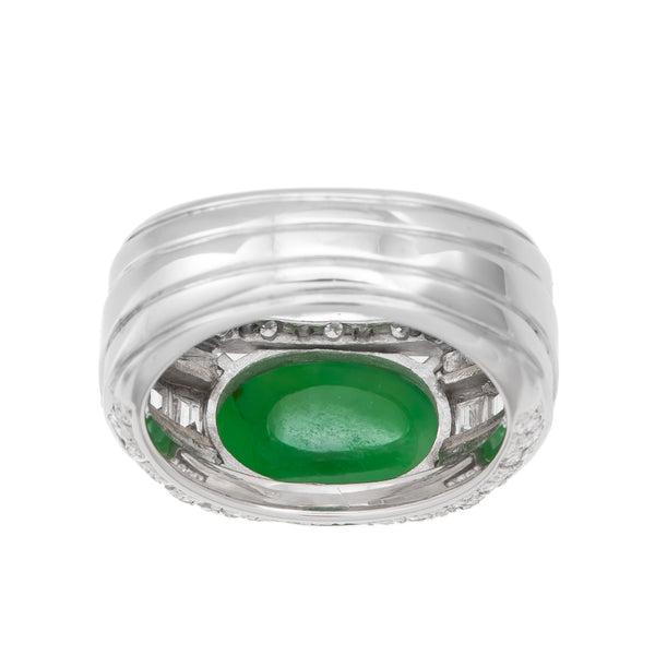 Pt900K18 Jadeite R