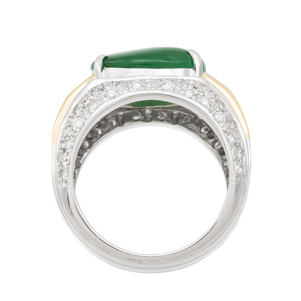 Pt900K18 Jadeite R