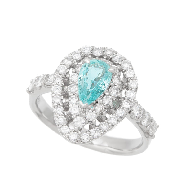 Pt900 Paraiba Tourmaline R