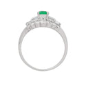 Pt900 Emerald R