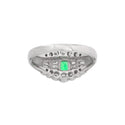 Pt900 Emerald R