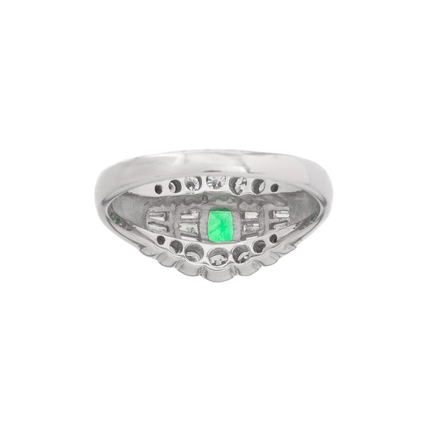 Pt900 Emerald R