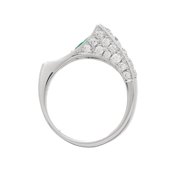 Pt900 Emerald R