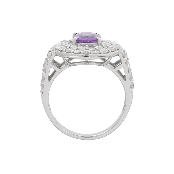 Pt950 Violet Sapphire R