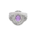 Pt950 Violet Sapphire R
