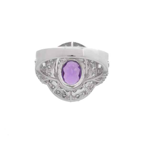 Pt950 Violet Sapphire R