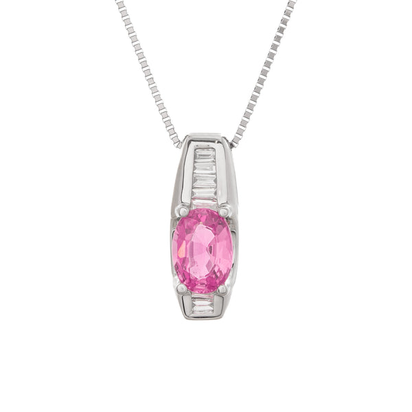 Pt900 Pink Sapphire PN